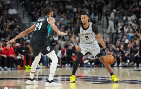 阿夫迪亚29+11+10杨瀚森2分2板 开拓者险胜马刺