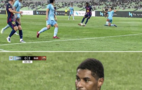 拉什福德在巴萨破门！尚未注册西甲，曼联期待其爆发