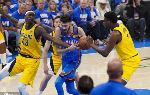 总决赛G2半场：雷霆三少合砍35分 步行者攻防遭压制