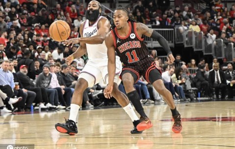 哈登24分祖巴茨12+11 快船惨败公牛6连胜终止