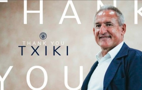 曼城官方：足球总监贝吉里斯坦正式离任，将在曼市德比向他致敬