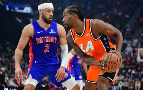 小卡55分平队史纪录哈登28+7 快船力克活塞迎4连胜