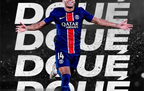 官方：巴黎前锋杜埃当选2024-2025赛季法甲夏窗最佳引援