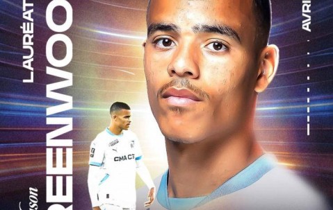 梅森・格林伍德荣膺法甲5月最佳球员，连破门斩获4球！