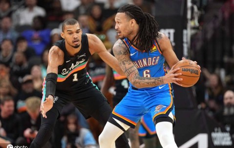 文班亚马22+14威廉姆斯24+12 马刺胜雷霆