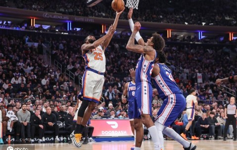 马克西36+8布伦森空砍31分 76人击败尼克斯3连胜