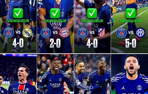 巴黎圣日耳曼本赛季无敌！横扫多支欧洲豪门