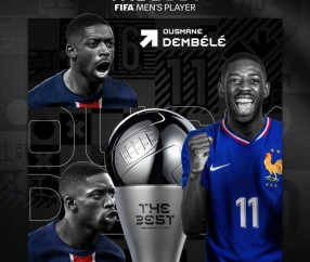 登贝莱加冕世界足球先生成90后首人，最佳男足阵容引争议