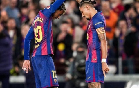 天才中场超梅西独享西甲第1，巴萨2-0奥萨苏纳，年度百球完爆皇马