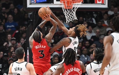 巴恩斯17+7篮网三人空砍20+ 猛龙破网7连胜