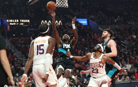 吉莱斯皮30+10克林根14+15 太阳送开拓者6连败