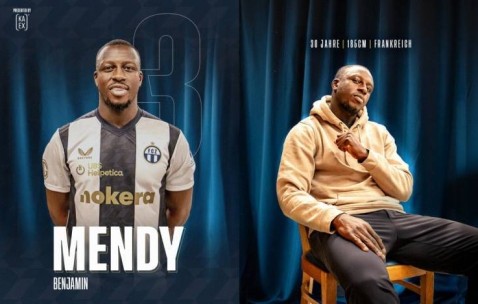 官方：苏黎世与前曼城后卫本杰明-门迪解约，球员今年2月加盟