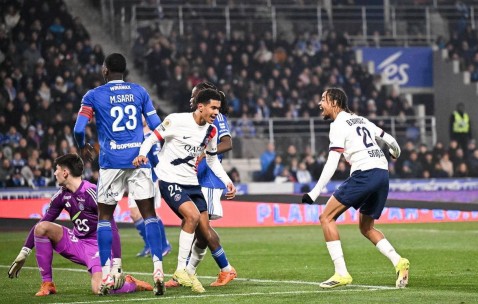 法甲第20轮战罢，巴黎圣日耳曼领跑积分榜，争冠形势愈发紧张