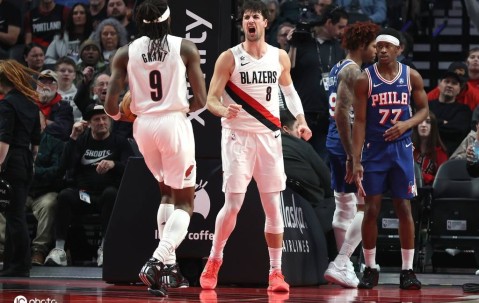 阿夫迪亚26+10杨瀚森2分1篮板 开拓者大胜76人取3连胜