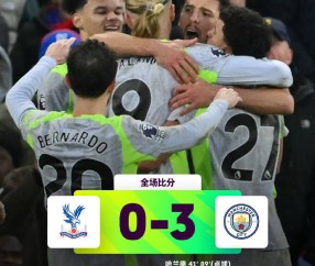 曼城3比0水晶宫,哈兰德两球强势难挡,福登关键球更惊喜