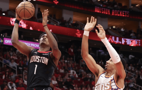 杜兰特26+10&三分绝杀布克27分 火箭赛季三杀太阳